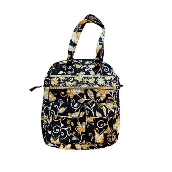 Vera Bradley Yellow Bird 15" Diaper Travel Tote Bag Laptop Case Retired 2 Extras - Picture 3 of 15